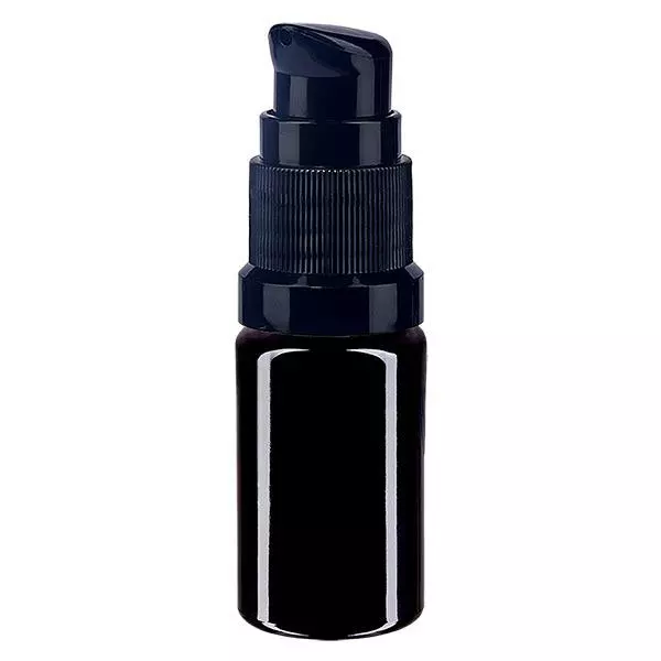 Butelka apteczna viol. 5ml zakrętka z pompką czarna St Butelka apteczna viol. 5ml zakrętka z pompką czarna St