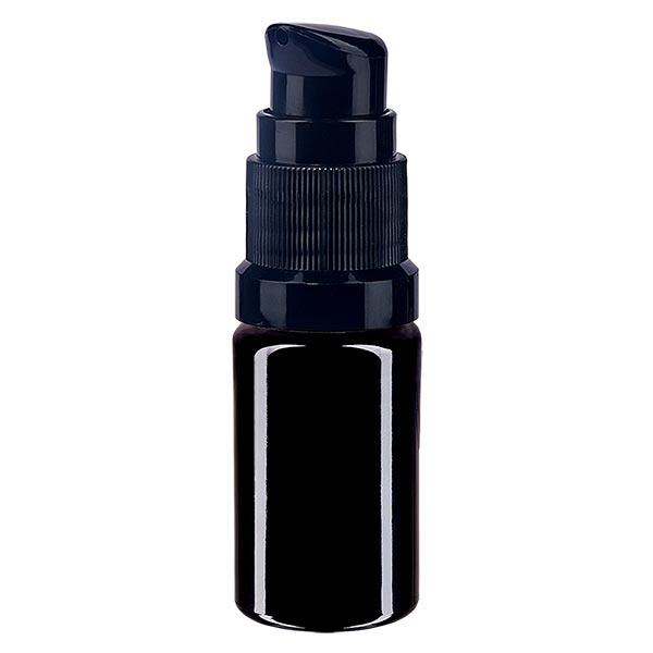 Butelka apteczna viol. 5ml zakrętka z pompką czarna St Butelka apteczna viol. 5ml zakrętka z pompką czarna St