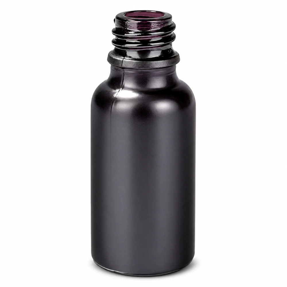 Butelka apteczna 20 ml BlackLine UT18/20 UNiTWIST Czarna szklana butelka farmaceutyczna 20 ml z zakrętką UNiTWIST do zastosowań farmaceutycznych