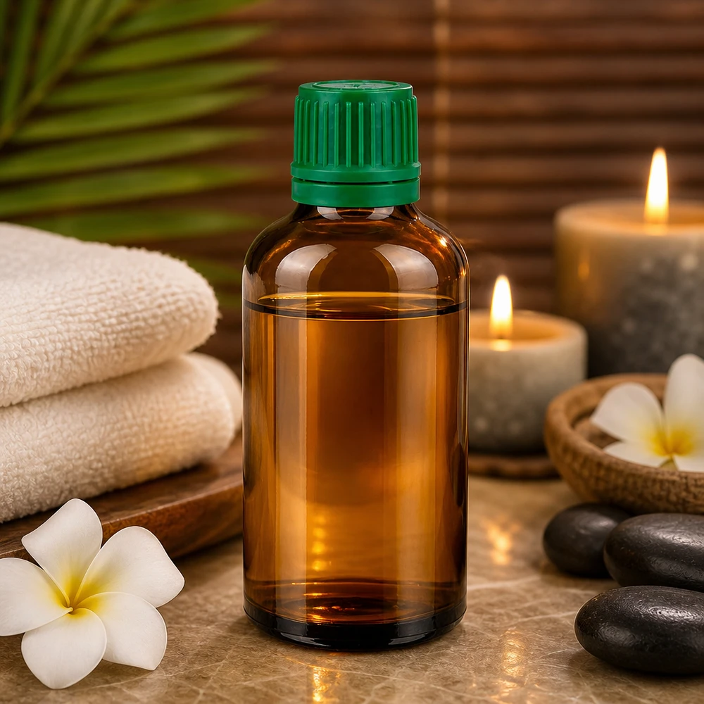 Butelka 50 ml 11 mm SV zielony OV BrownLine UT18/50 Praktyczna butelka 50 ml z otworem 11 mm, idealna do precyzyjnego dozowania produktów wellness