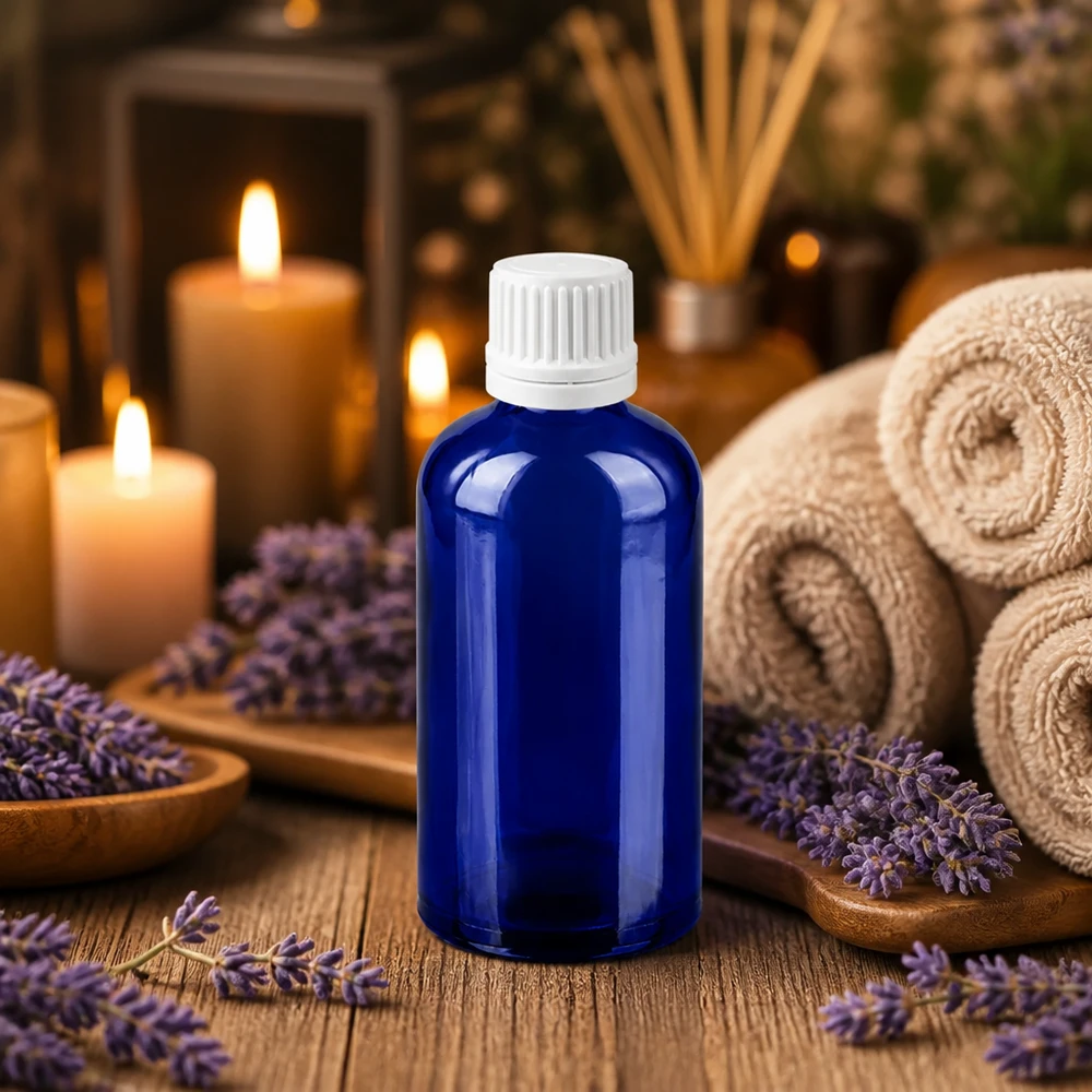 Butelka z zakraplaczem o pojemności 100 ml i otworem dozującym 0,7 mm - idealna do olejków eterycznych i aromaterapii.