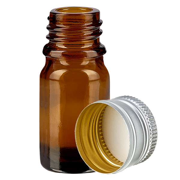 Butelka 5 ml 11 mm SV aluminiowo-srebrna STD BrownL. UT18/5