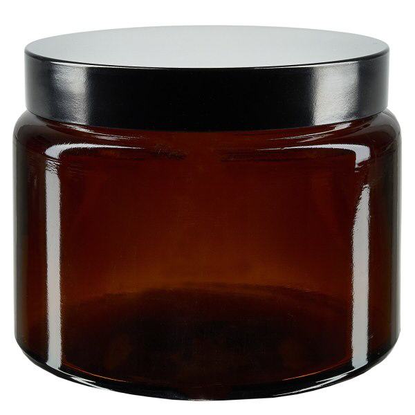 S&#322;oik szklany 500 ml br&#261;zowy, z czarn&#261; bakelitow&#261; pokrywk&#261; ApoGlas. Farmaceutyczna jako&#347;&#263; produkcji UE. Bezpieczny dla &#380;ywno&#347;ci. Z ochron&#261; UV.