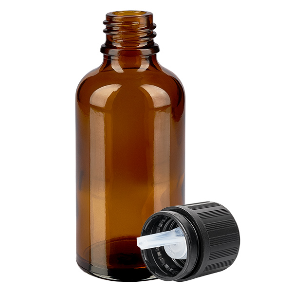 50 ml butelka z kroplomierzem 1 mm s. OV KiSi Bli BrownL. UT18/50