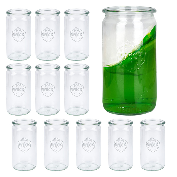 Zestaw 12 słoików Weck 340 ml, słoiki cylindryczne Zestaw 12 słoików Weck 340 ml, słoiki cylindryczne