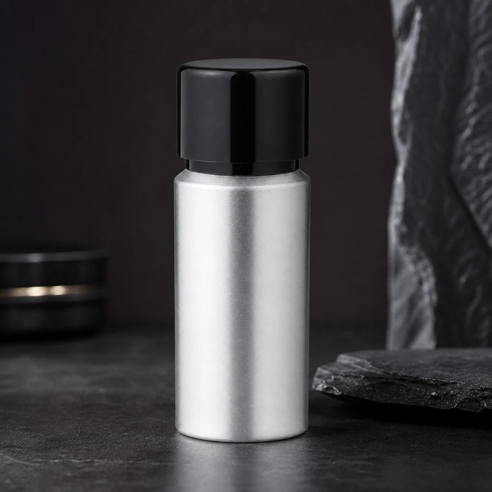 Butelka z barwionego aluminium o pojemności 20 ml z zakrętką Mała 20 ml aluminiowa butelka z zakrętką - idealna wielkość porcji do próbek i testów