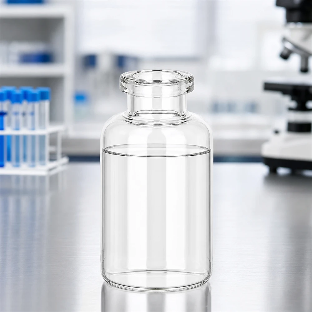 Butelka iniekcyjna z przezroczystego szkła 30 ml Hochwertige Klarglas Injektionsflasche 30ml mit verdicktem Mündungsrand für sichere Gummistopfenversiegelung