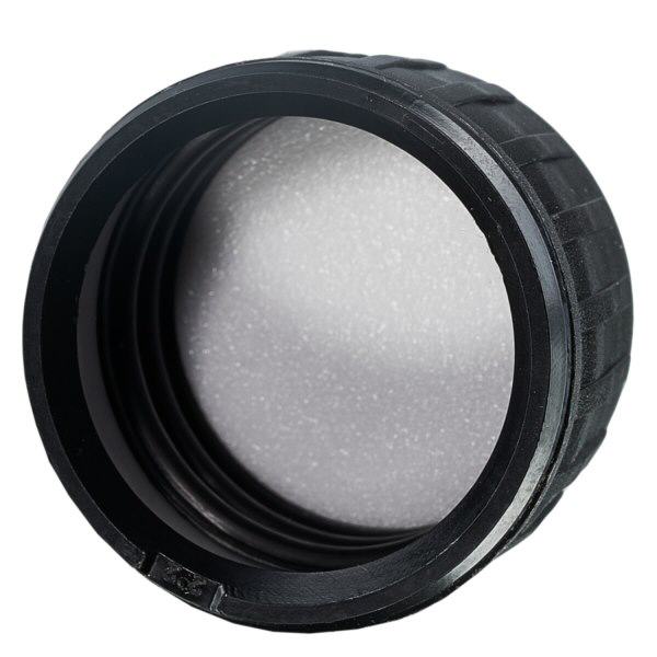 Zakr&#281;tka z czarn&#261; uszczelk&#261; EPE z pier&#347;cieniem zabezpieczaj&#261;cym PP28 ApoGlas. Jako&#347;&#263; farmaceutyczna. Gwint 28 mm. Np. do butelek na leki ApoGlas&#174; Euro.