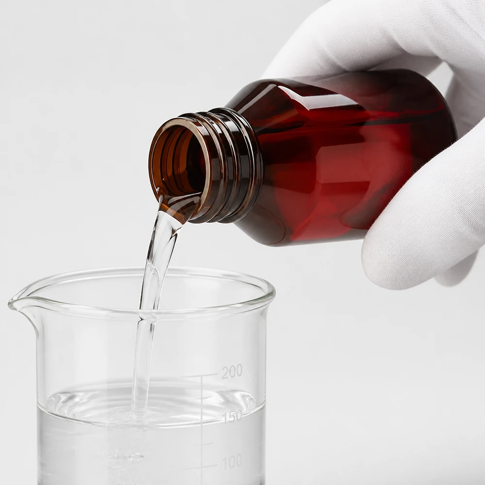 50ml PET Rundflasche Braun mit OV Sicherheitsverschluss für Apotheke und Chemielabor