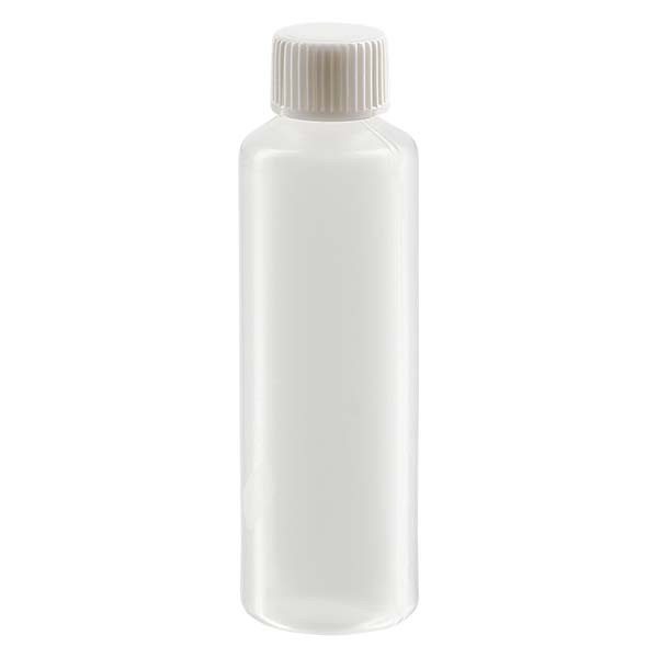 Butelka na próbki 12 ml, wykonana z PE-LD, w komplecie z białą zakrętką Butelka na próbki 12 ml, wykonana z PE-LD, w komplecie z białą zakrętką