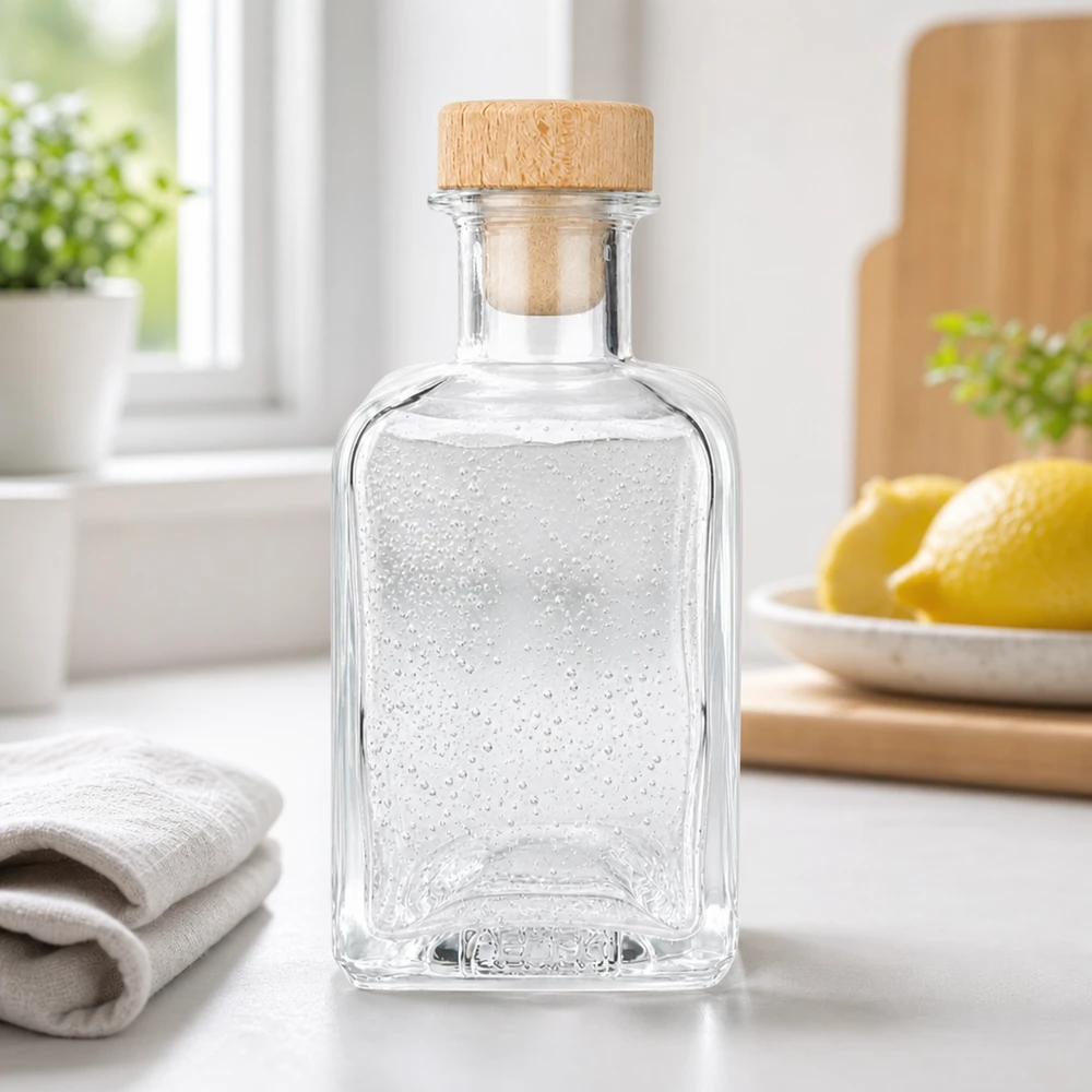 Butelka apteczna 200 ml Clara z drewnianym korkiem UNiTWIST®