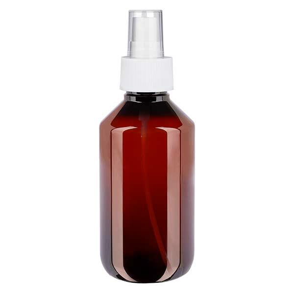 Butelka PET 200 ml z białym atomizerem Butelka PET 200 ml z białym atomizerem