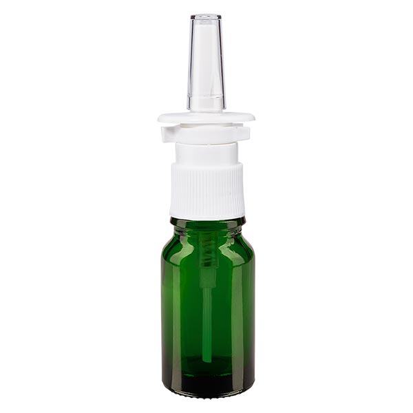 Butelka apteczna zielona 10ml atomizer do nosa biały St Butelka apteczna zielona 10ml atomizer do nosa biały St