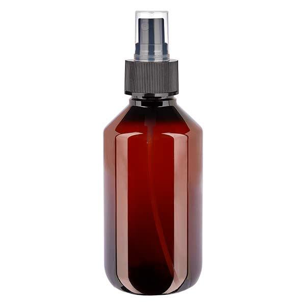 Butelka PET 200 ml z czarnym atomizerem Butelka PET 200 ml z czarnym atomizerem