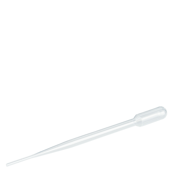 Pipeta transferowa, objętość nominalna: 2 ml, (dł. x szer.): 154 x 11 mm, materiał: LD-PE, przezroczysta, wielkość kropli: 35 µl - 45 µl, 750 sztuk/karton Pipeta transferowa, objętość nominalna: 2 ml, (dł. x szer.): 154 x 11 mm, materiał: LD-PE, przezroczysta, wielkość kropli: 35 µl - 45 µl, 750 sztuk/karton
