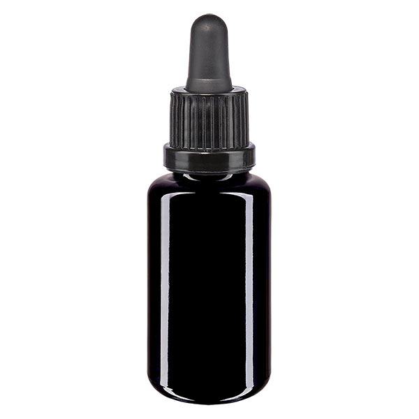 Butelka apteczna viol. 20ml pipeta czarna OV Butelka apteczna viol. 20ml pipeta czarna OV