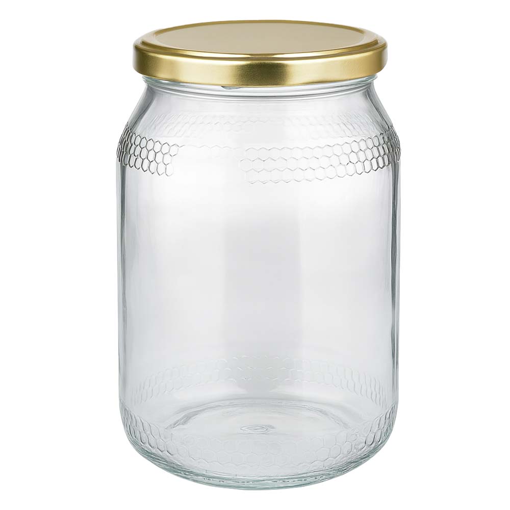 1260g Honigglas + BasicSeal Deckel gold UNiTWIST