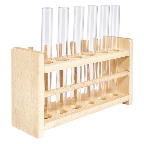 Zestaw prob&#243;wek drewniany z 6 prob&#243;wkami wapniowo-sodowymi 160x16