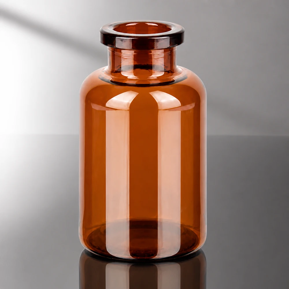 Butelka iniekcyjna z bursztynowego szkła 20 ml Kompakte Braunglas Injektionsflasche 20ml für Abfüll- und Verpackungsprozesse