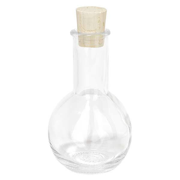 Przezroczysty Tulip 100 ml, otwór 18 mm, z korkiem 18/22 Przezroczysty Tulip 100 ml, otwór 18 mm, z korkiem 18/22