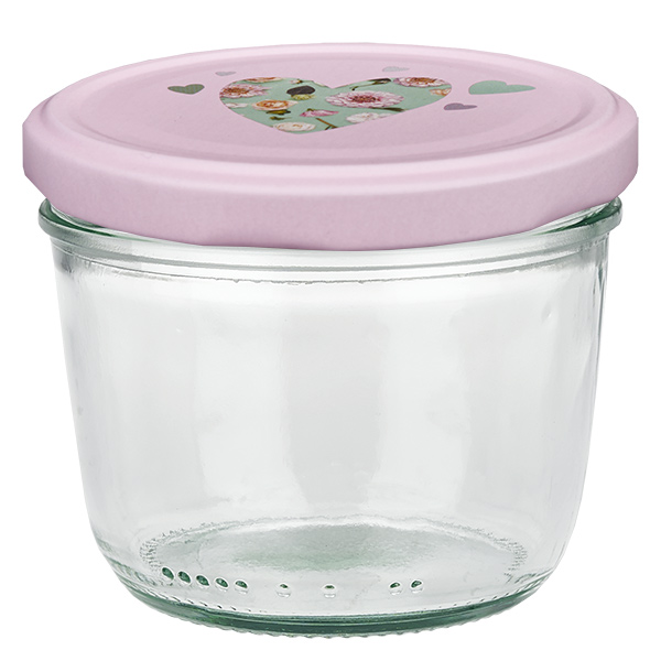 Szklanka z pokrywk&#261; 230 ml + pokrywka BasicSeal serce r&#243;&#380;owa UN..