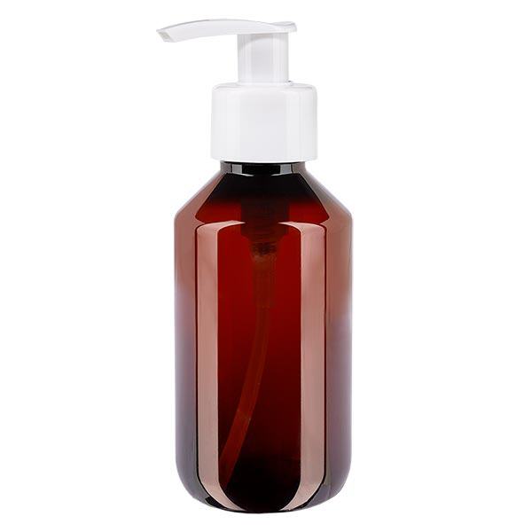 Butelka PET 200ml z pompką dozującą biała Butelka PET 200ml z pompką dozującą biała