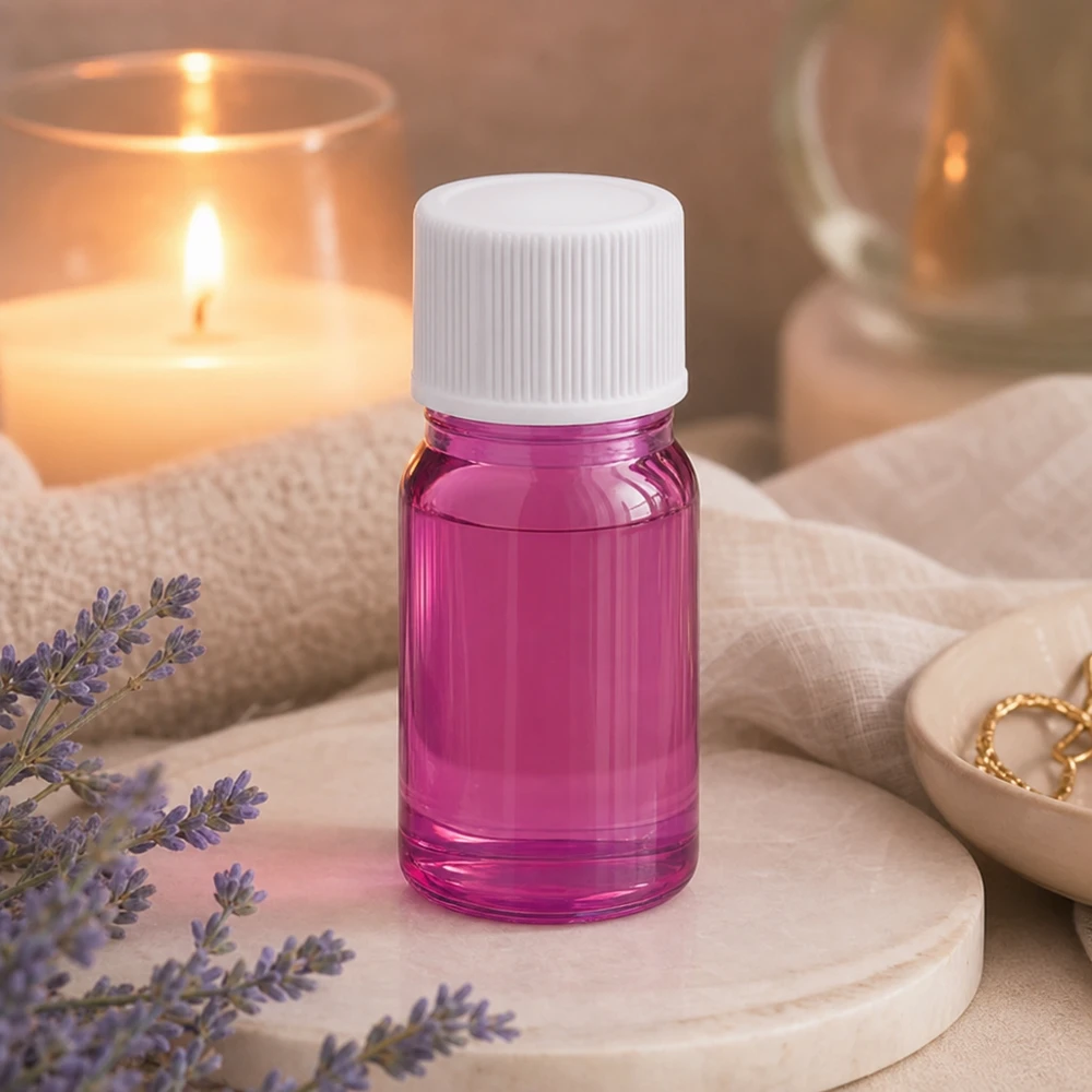 Butelka 5 ml z zakrętką 11 mm biała standard PurpleLine UT18/5 Wysokiej jakości butelka apteczna o pojemności 5 ml wykonana z fioletowego szkła chroniącego przed promieniowaniem UV ze standardową białą zakrętką