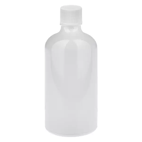 Butelka 100 ml z zakrętką 11 mm, biała, standardowa WhiteLine UT18/100 Butelka 100 ml z zakrętką 11 mm, biała, standardowa WhiteLine UT18/100