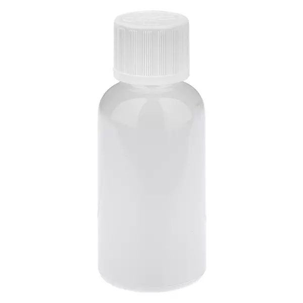 Butelka 30 ml, zakrętka 11 mm, biała, standardowa, zabezpieczenie przed otwarciem przez dzieci WhiteLine UT18/30