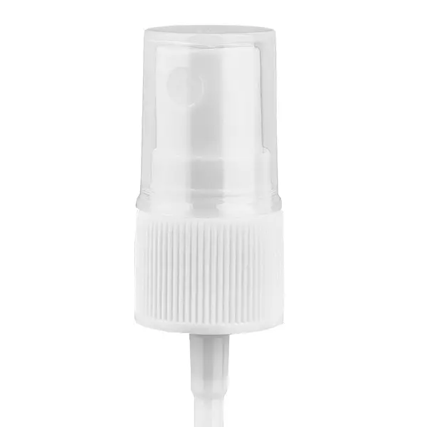 Atomizer z pompką w kolorze białym (DIN18, UT18) z przezroczystą nasadką w standardzie. Do butelek farmaceutycznych ApoGlas®, UNiTWIST® i Miron® 5-100 ml z gwintem 18 mm. Atomizer z pompką w kolorze białym (DIN18, UT18) z przezroczystą nasadką w standardzie. Do butelek farmaceutycznych ApoGlas®, UNiTWIST® i Miron® 5-100 ml z gwintem 18 mm.