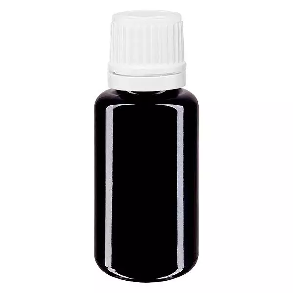 Butelka apteczna viol. 20ml zakrętka biała OV Butelka apteczna viol. 20ml zakrętka biała OV