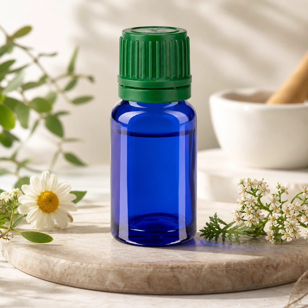 10 ml szklana butelka z ochroną UV dzięki niebieskiemu szkłu, idealna do substancji wrażliwych na światło