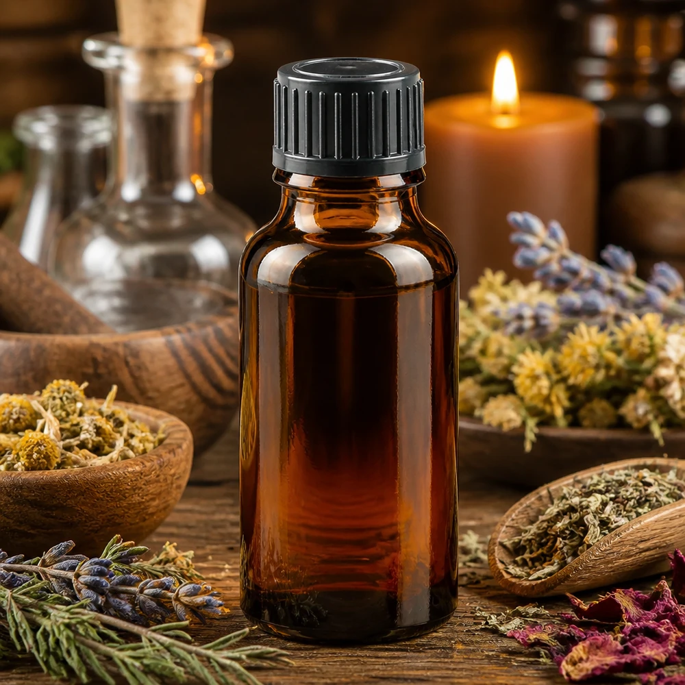 Butelka 20 ml, 11 mm SV, czarna STD BrownLine UT18/20 Kompaktowa szklana butelka BrownLine o pojemności 20 ml z czarną zakrętką do aromaterapii