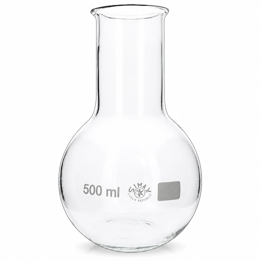 Kolba szerokootworowa 500 ml z okrągłym dnem do eksperymentów chemicznych w laboratorium