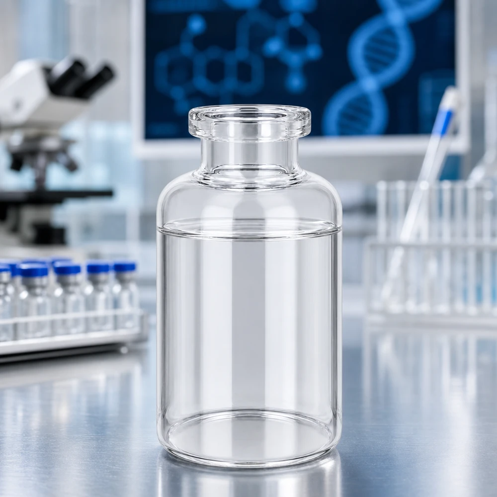 Butelka iniekcyjna z przezroczystego szkła 30 ml Klarglas Vial 30ml mit dickem Flaschenboden und glatter Oberfläche für aseptische Abfüllprozesse