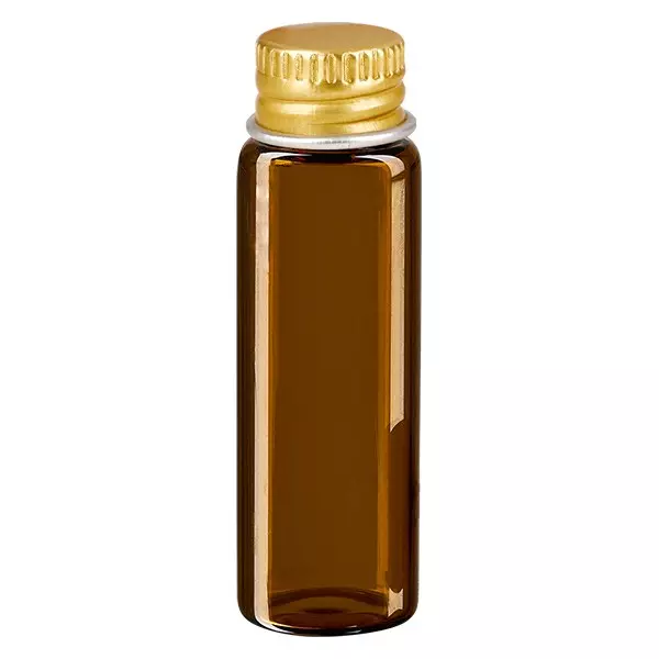 5ml mini szklana butelka brązowa Met.-V. złota UNiTWIST 5ml mini szklana butelka brązowa Met.-V. złota UNiTWIST