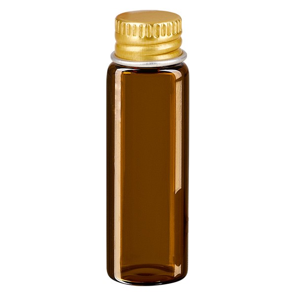 5ml mini szklana butelka brązowa Met.-V. złota UNiTWIST 5ml mini szklana butelka brązowa Met.-V. złota UNiTWIST