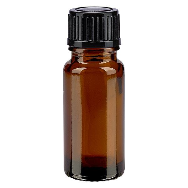 Butelka apteczna brązowa 10ml drip v. 1mm czarny szt Butelka apteczna brązowa 10ml drip v. 1mm czarny szt