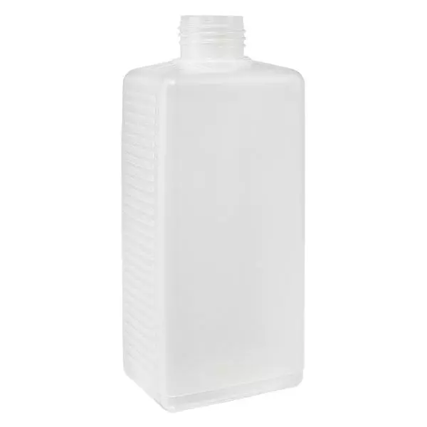 500 ml kwadratowa butelka HDPE naturalna, bez nakrętki 500 ml kwadratowa butelka HDPE naturalna, bez nakrętki
