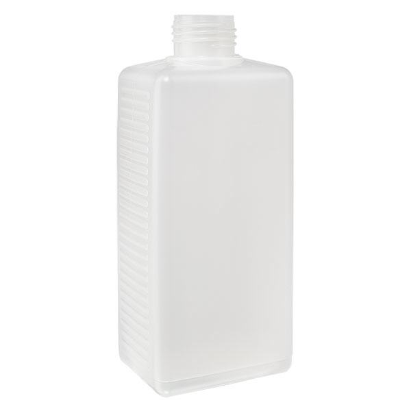 500 ml kwadratowa butelka HDPE naturalna, bez nakrętki 500 ml kwadratowa butelka HDPE naturalna, bez nakrętki