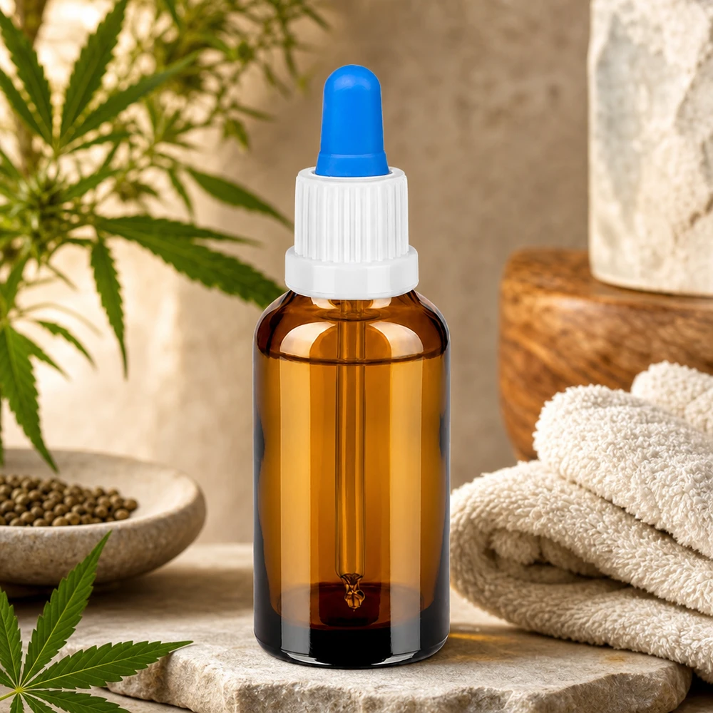 Butelka z pipetą 30 ml biała/niebieska OV BrownLine UT18/30 Butelka z pipetą o pojemności 30 ml z niebieską końcówką i białym gwintem dla optymalnej dokładności dozowania