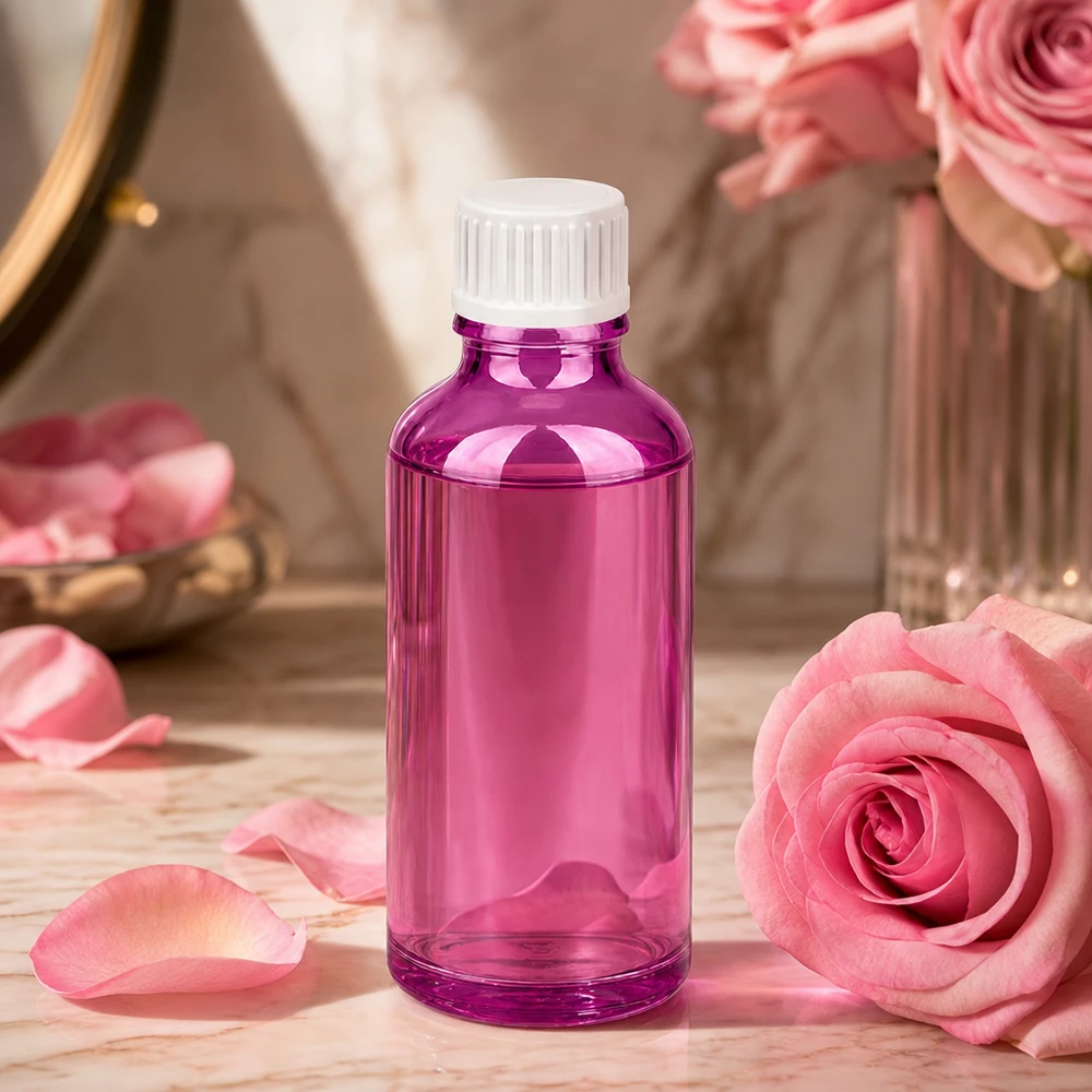 50 ml butelka z zakraplaczem wykonana z fioletowego plastiku z otworem 0,9 mm dla precyzyjnej aplikacji