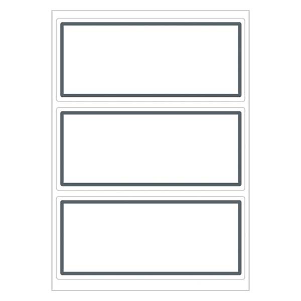 Etykiety uniwersalne białe/szare (18 etykiet) 82x36mm | 6 arkuszy = 18 naklejek papierowych Etykiety uniwersalne białe/szare (18 etykiet) 82x36mm | 6 arkuszy = 18 naklejek papierowych