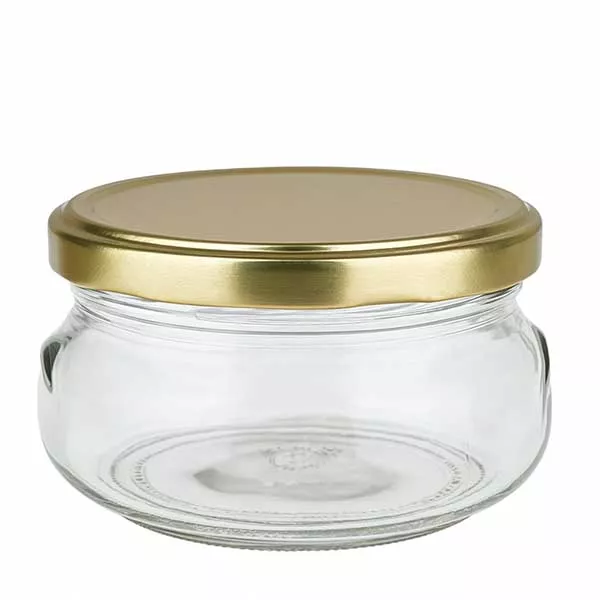 120 ml szkło do teriny z pokrywką BasicSeal złota UN..