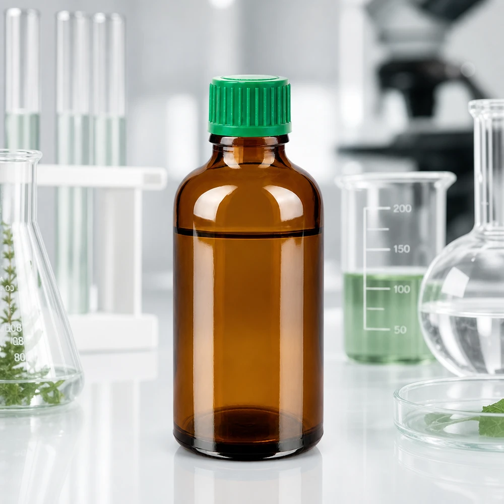 Butelka laboratoryjna 50 ml brązowa z zakraplaczem do zastosowań naukowych i eksperymentów