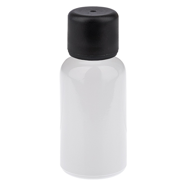 Butelka 20 ml z zakrętką 6 mm, czarna, standardowa WhiteLine UT18/20 Butelka 20 ml z zakrętką 6 mm, czarna, standardowa WhiteLine UT18/20