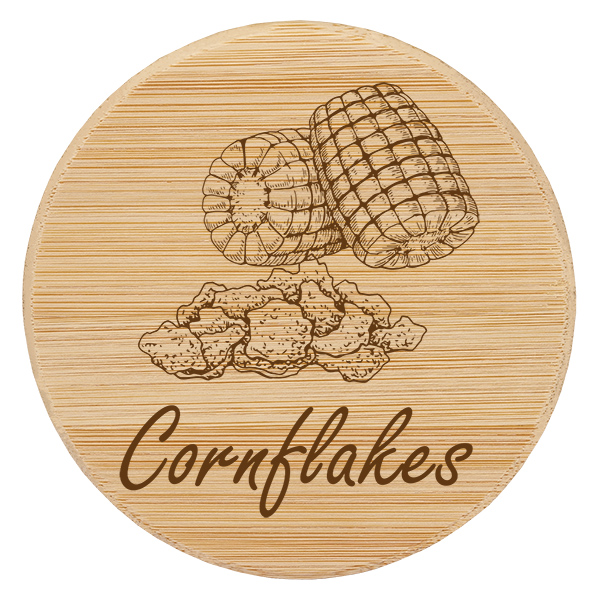 Drewniana pokrywka „Cornflakes” do WECK RR100 Drewniana pokrywka „Cornflakes” do WECK RR100