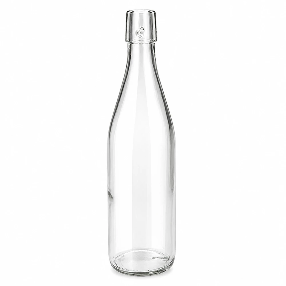 500 ml szklana butelka UNiTWIST przezroczysta bez uchylnego wieczka z zakrętką do napojów i przechowywania