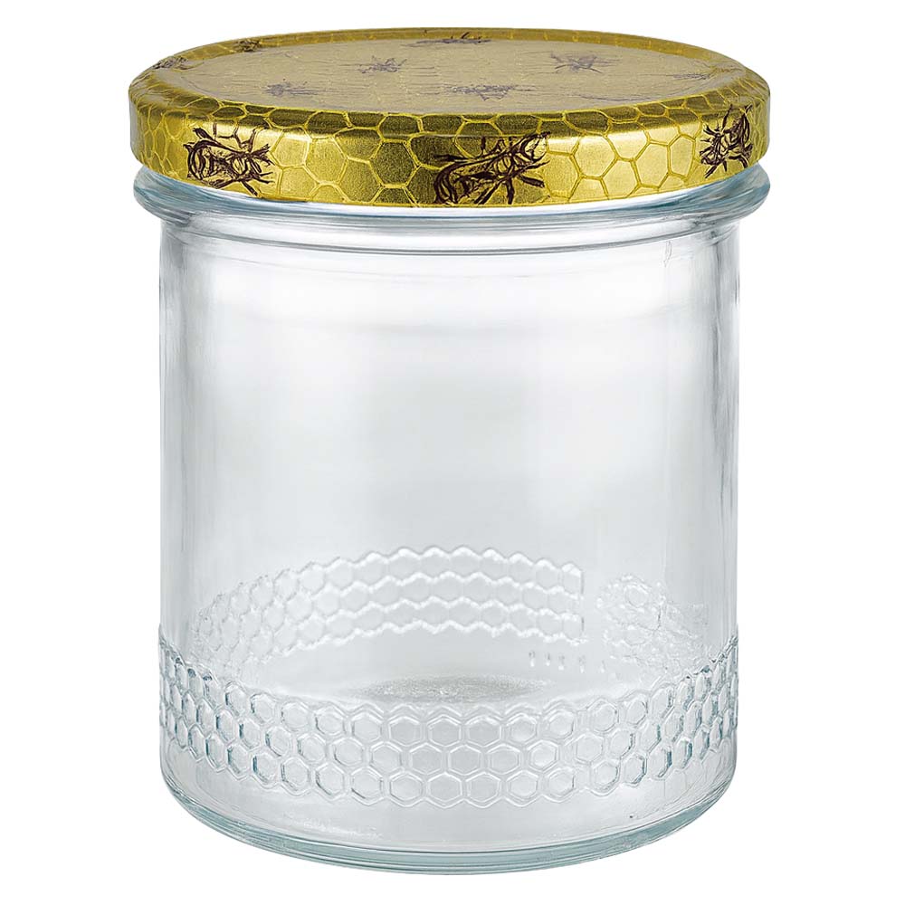 560g Honigglas + BasicSeal Deckel Bienenwabe UNiTWIST
