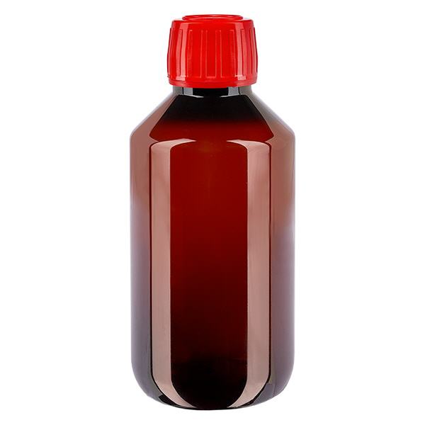 Butelka PET 200ml z czerwoną nakrętką OV Butelka PET 200ml z czerwoną nakrętką OV